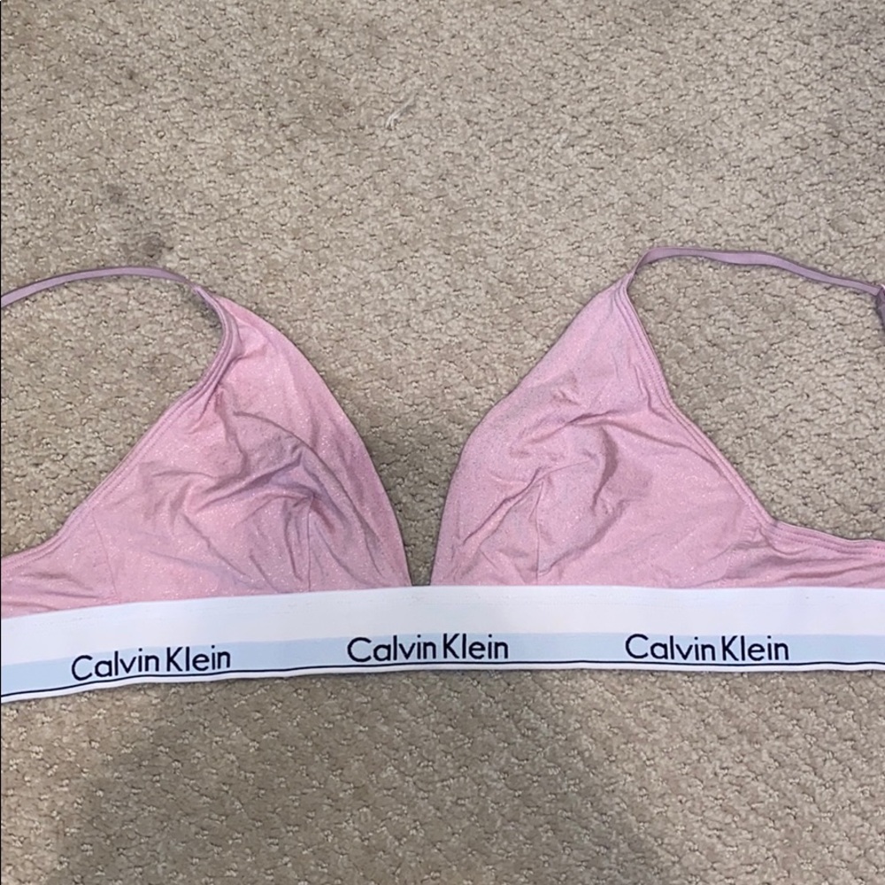 Calvin Klein shimmer triangle bralette